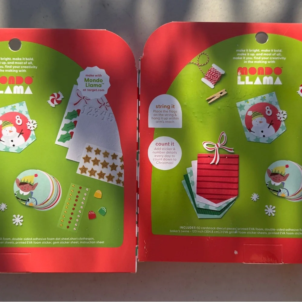 Holiday Craft Christmas Countdown Paper Garland Kit - Mondo Llama New